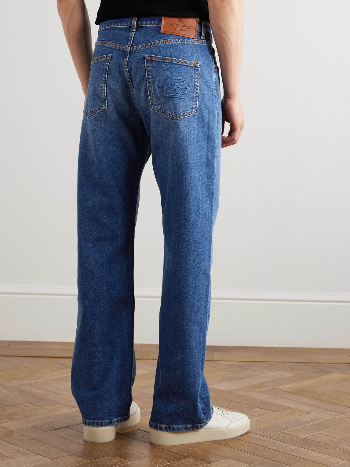 Etro Straight-leg Denim Trousers With Five Pockets In Blue