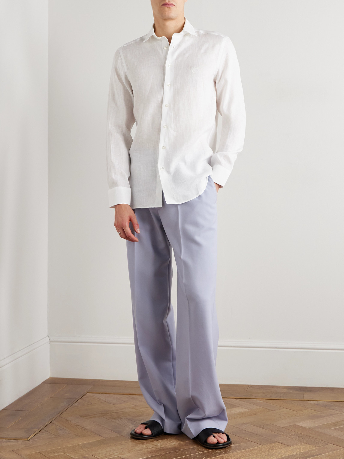 Etro Linen Shirt With Pegaso Logo