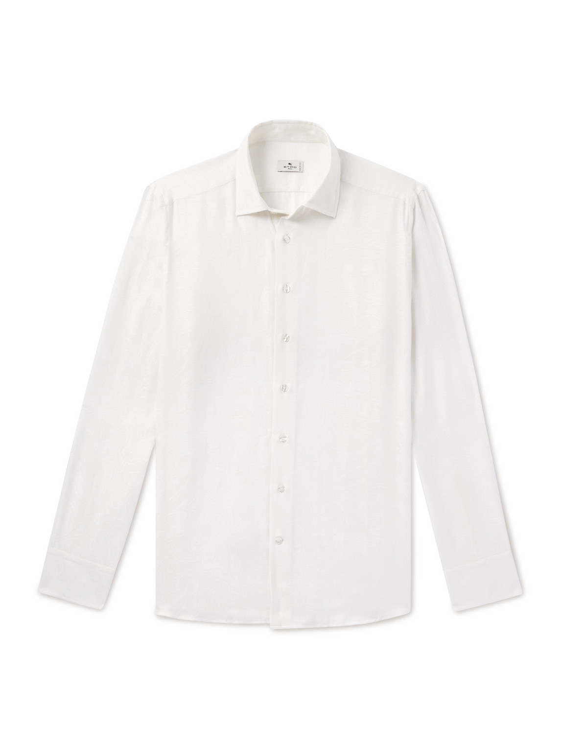 Etro Roma Cotton-jacquard Shirt In White