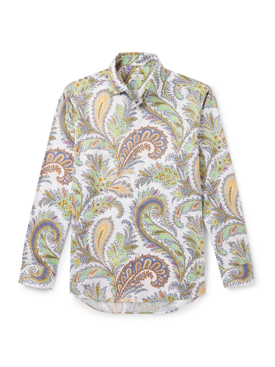 Etro Paisley-print Cotton-poplin Shirt In Multi