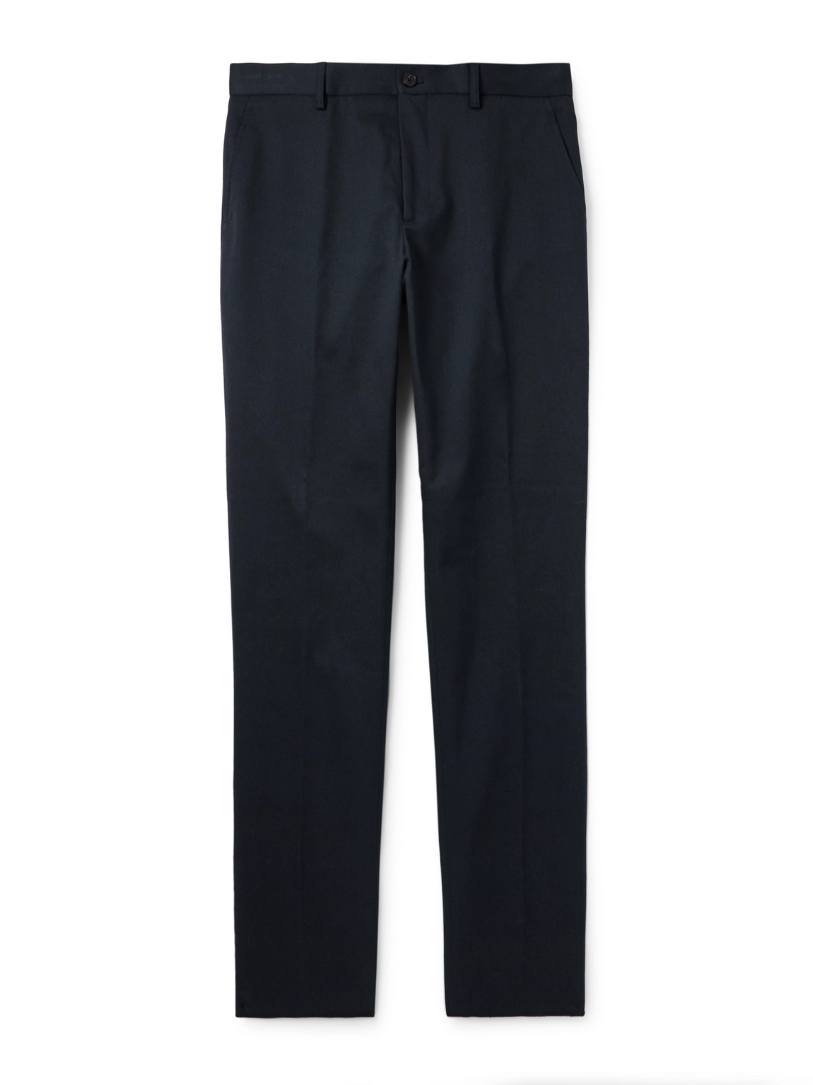 Etro Roma Slim-fit Straight-leg Stretch-cotton Twill Trousers In Black