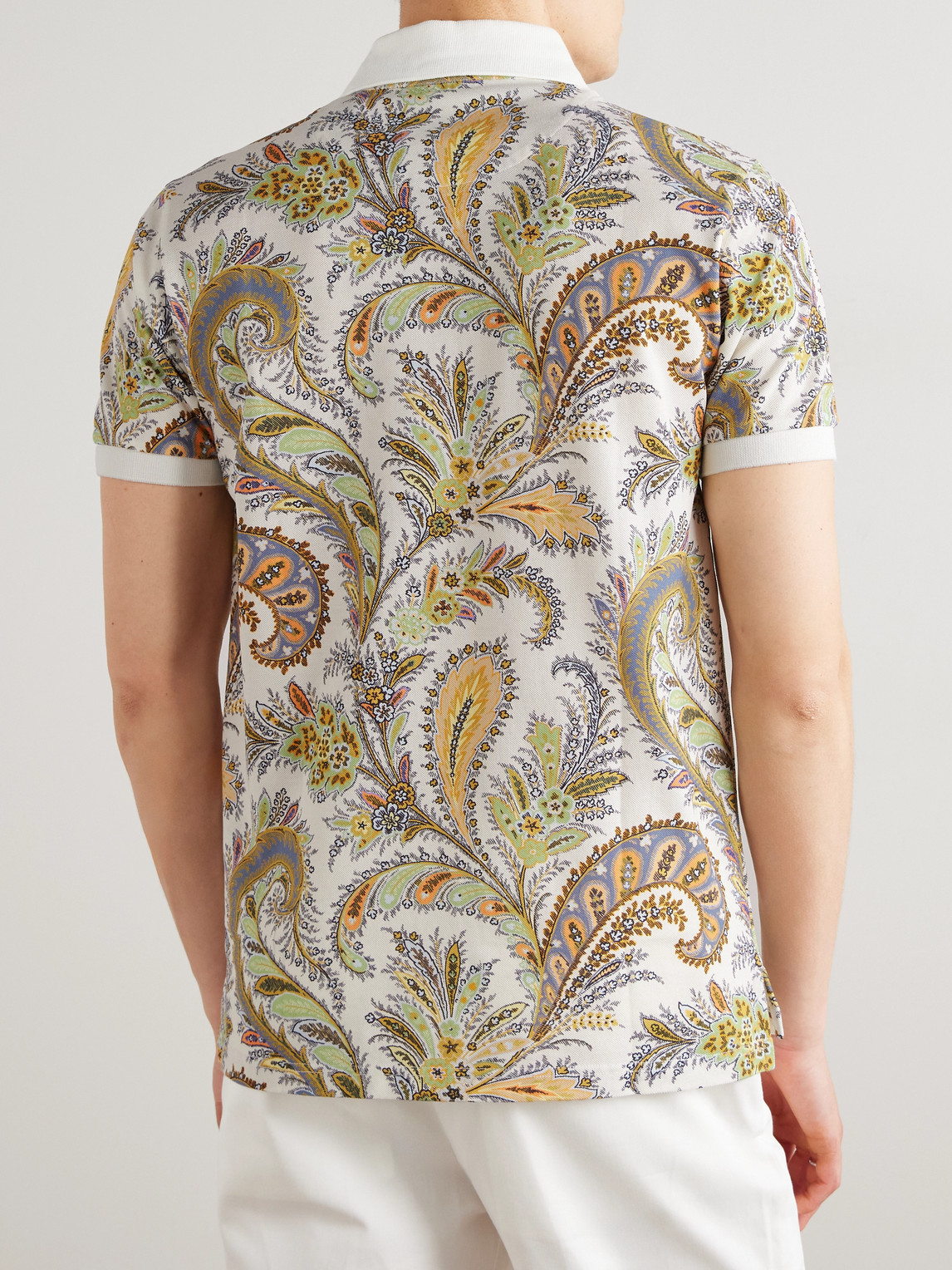 Etro Roma Polo Shirt Paisley Print