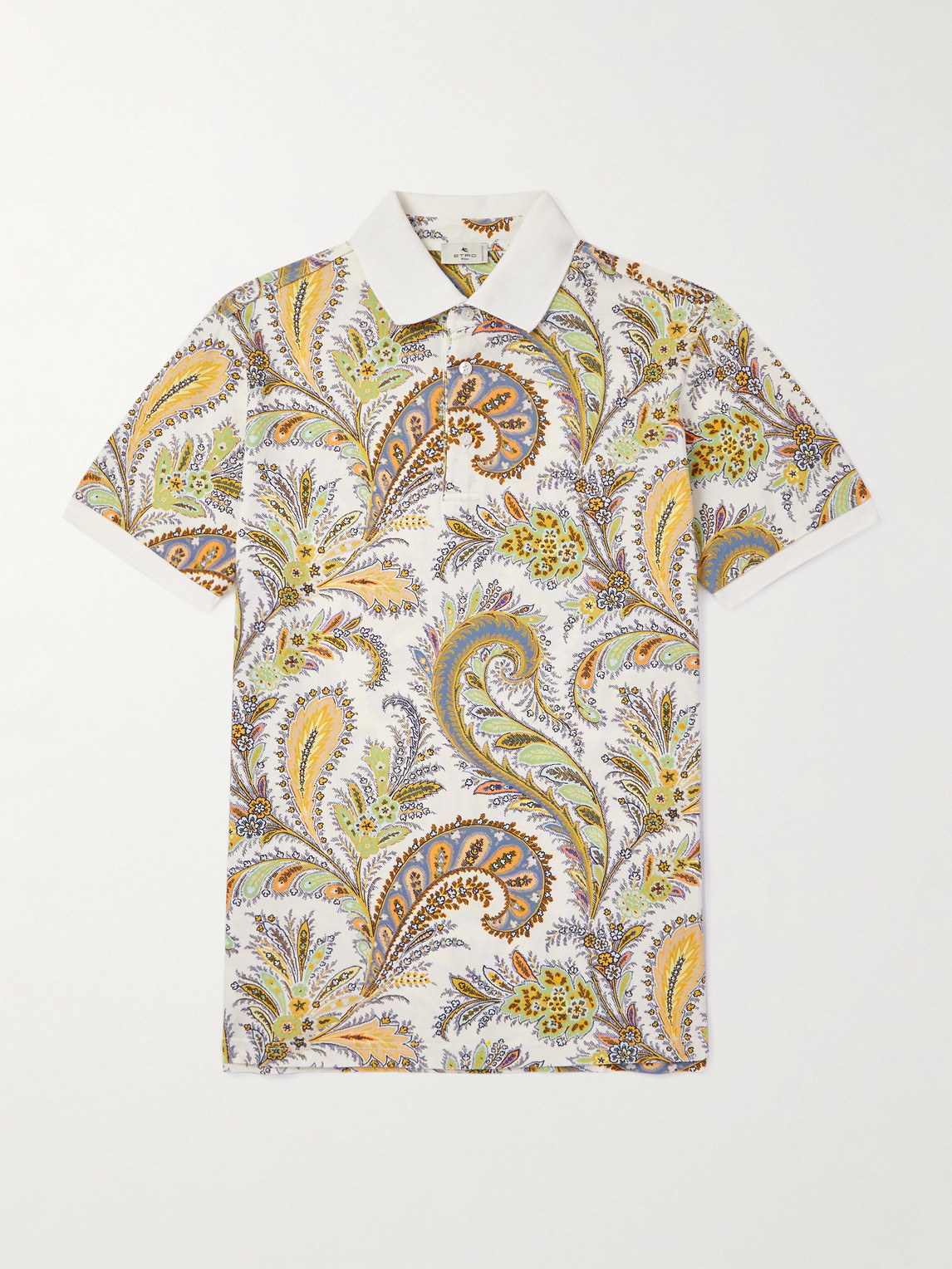 Etro – Roma Slim-Fit Paisley-Print Cotton-Piqué Polo Shirt