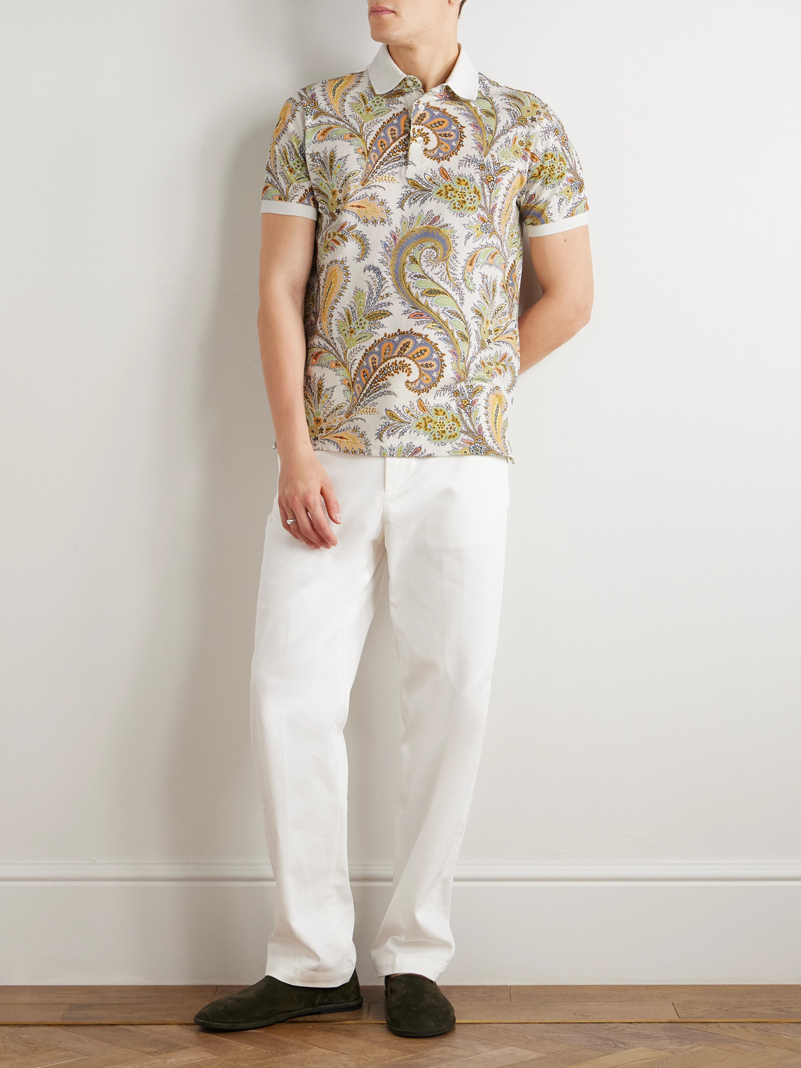 Etro Roma Polo Shirt Paisley Print