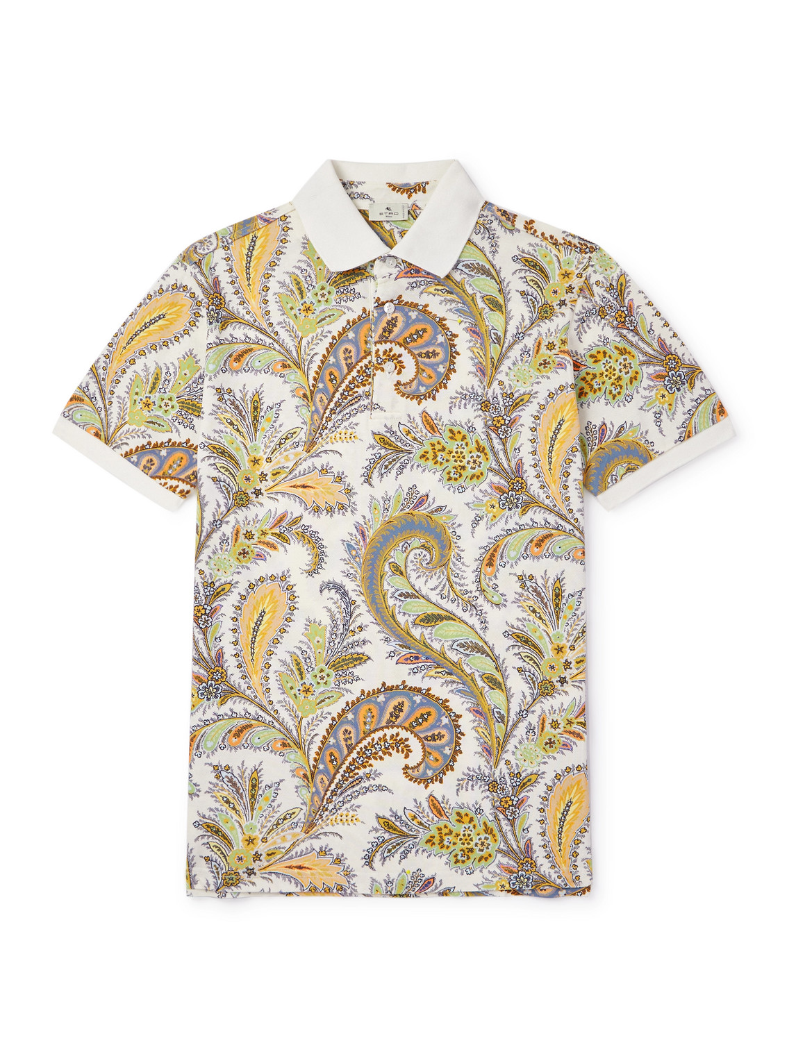 Etro Roma Polo Shirt Paisley Print