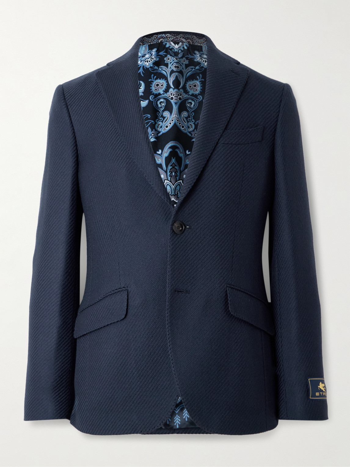 Etro – Roma Basketweave Wool Blazer