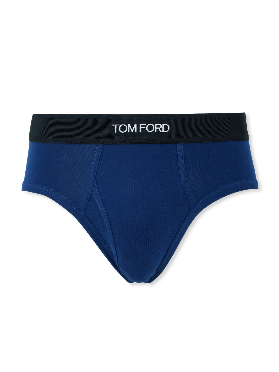 Tom Ford Stretch-cotton Briefs In Blue