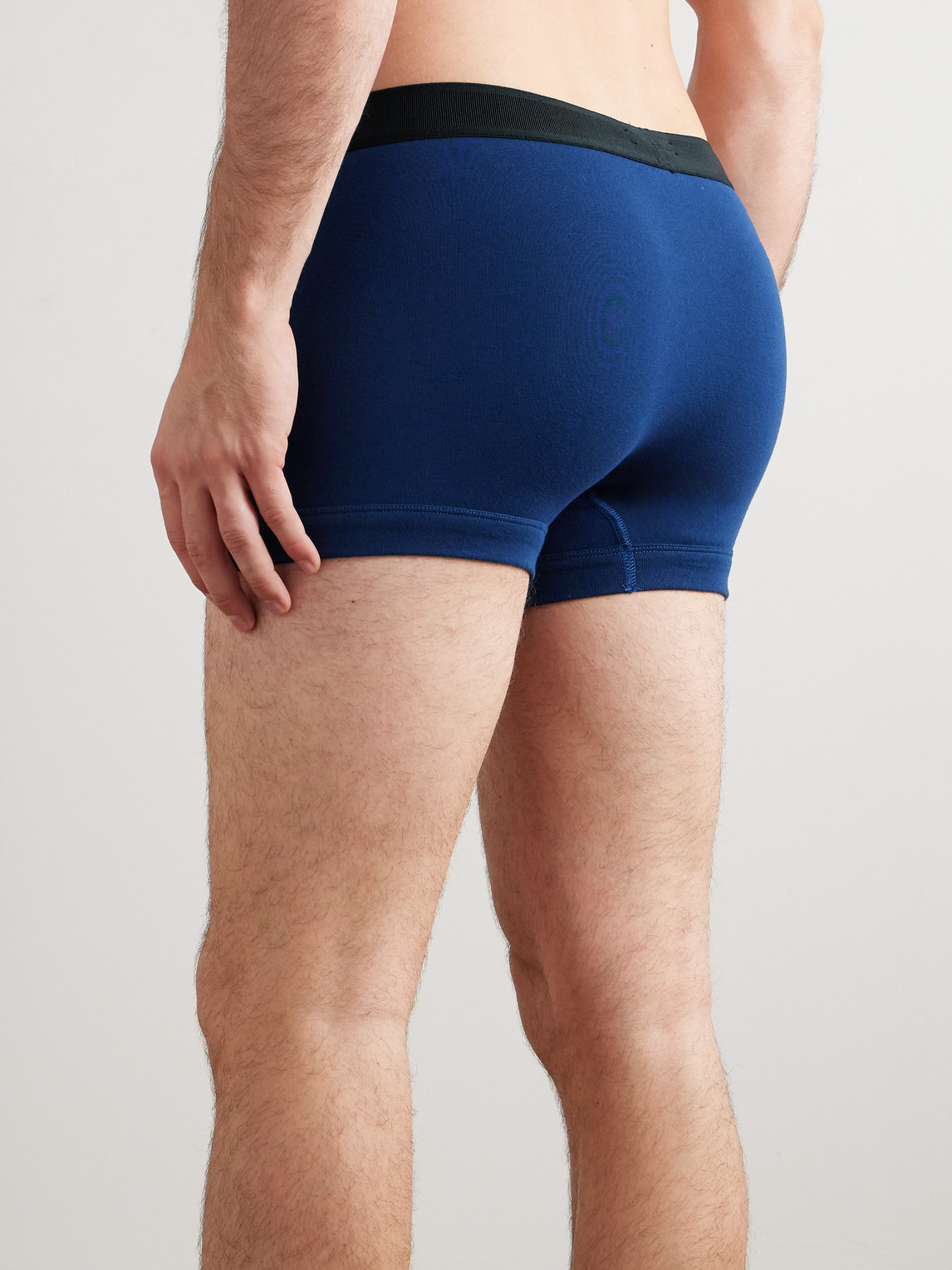 Tom Ford Stretch-cotton Boxer Briefs In Blue