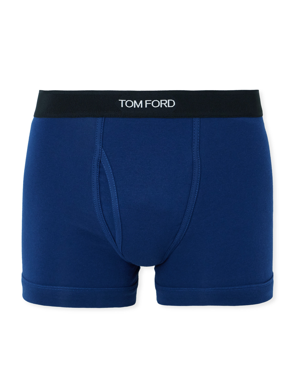 Tom Ford Stretch-cotton Boxer Briefs In Blue