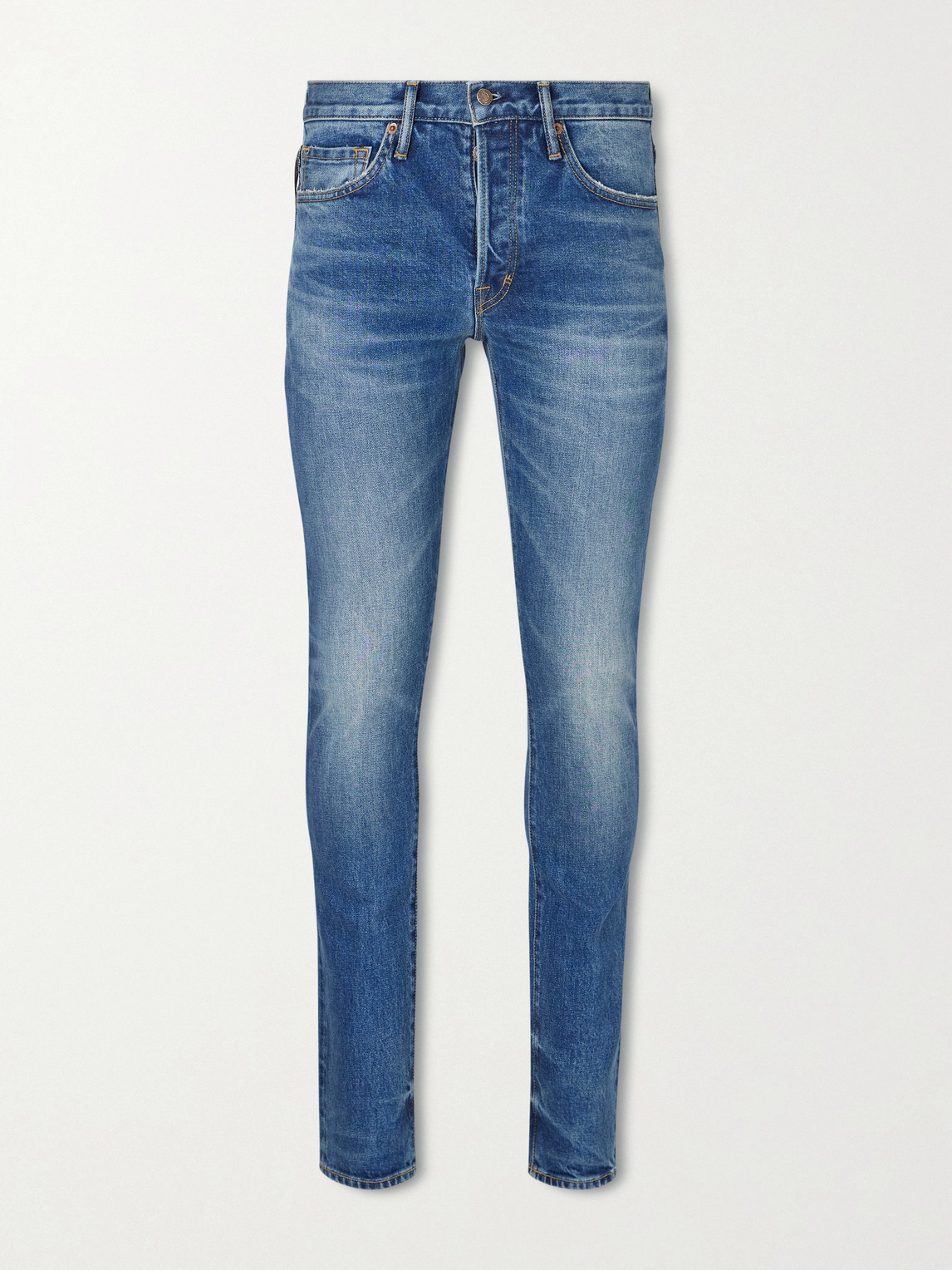 Tom Ford Slim-fit Straight-leg Selvedge Stretch Jeans In Blue