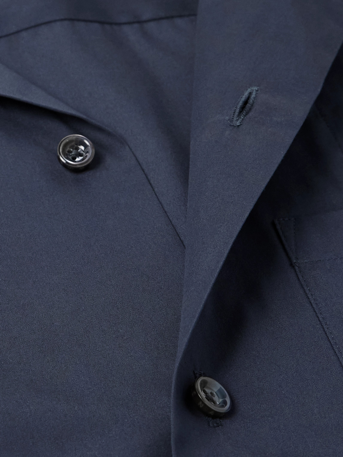 Umit Benan Havana Convertible-collar Cotton And Silk-blend Shirt In Blue