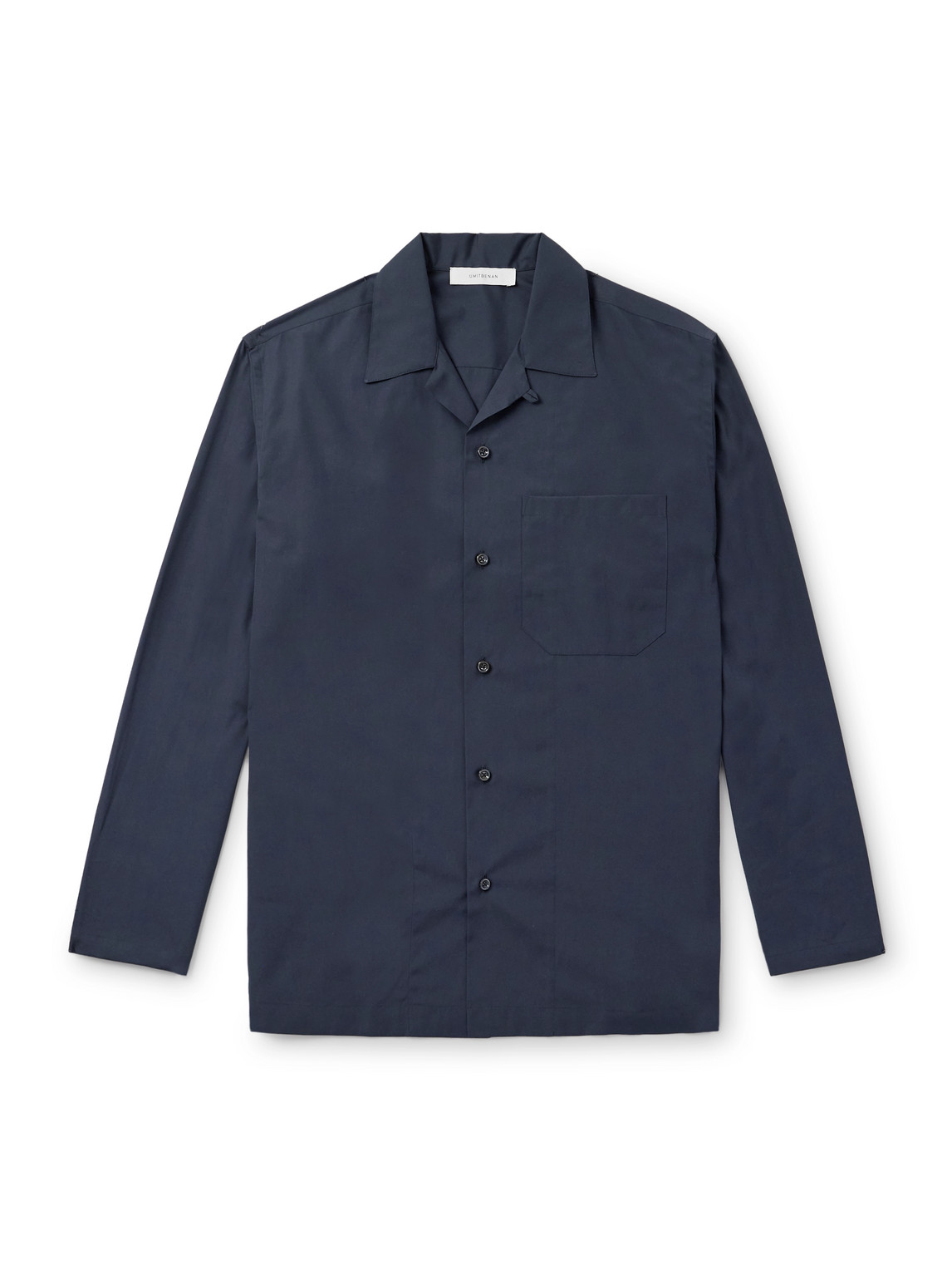 Umit Benan Havana Convertible-collar Cotton And Silk-blend Shirt In Blue