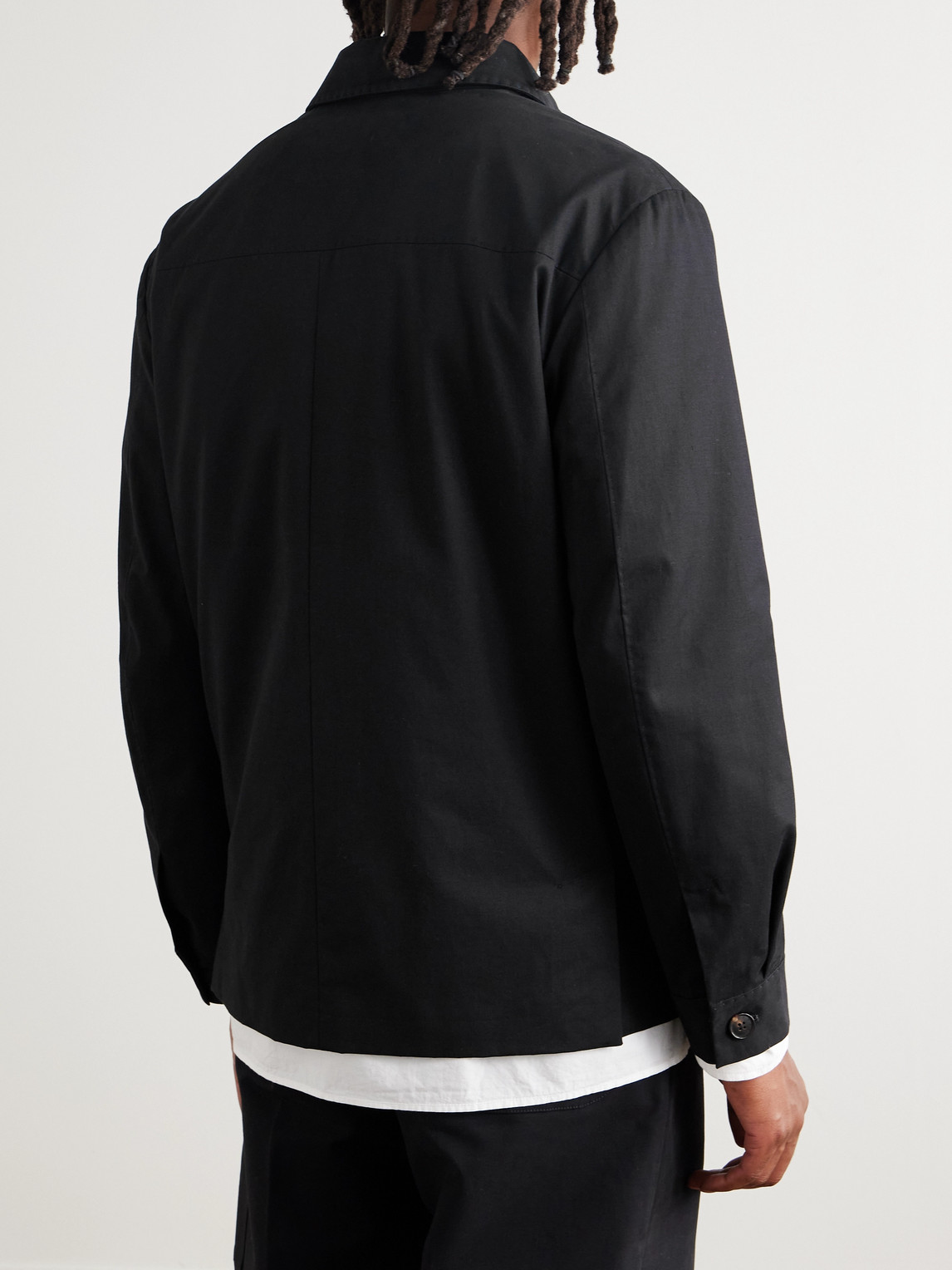 Umit Benan Romeo Cotton-blend Jacket In Black