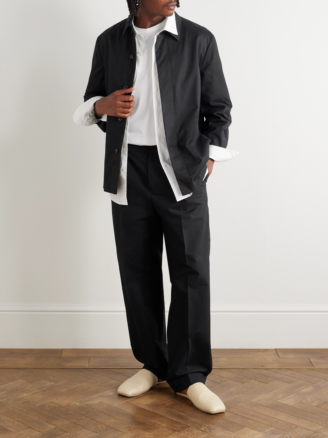 Umit Benan Romeo Cotton-blend Jacket In Black