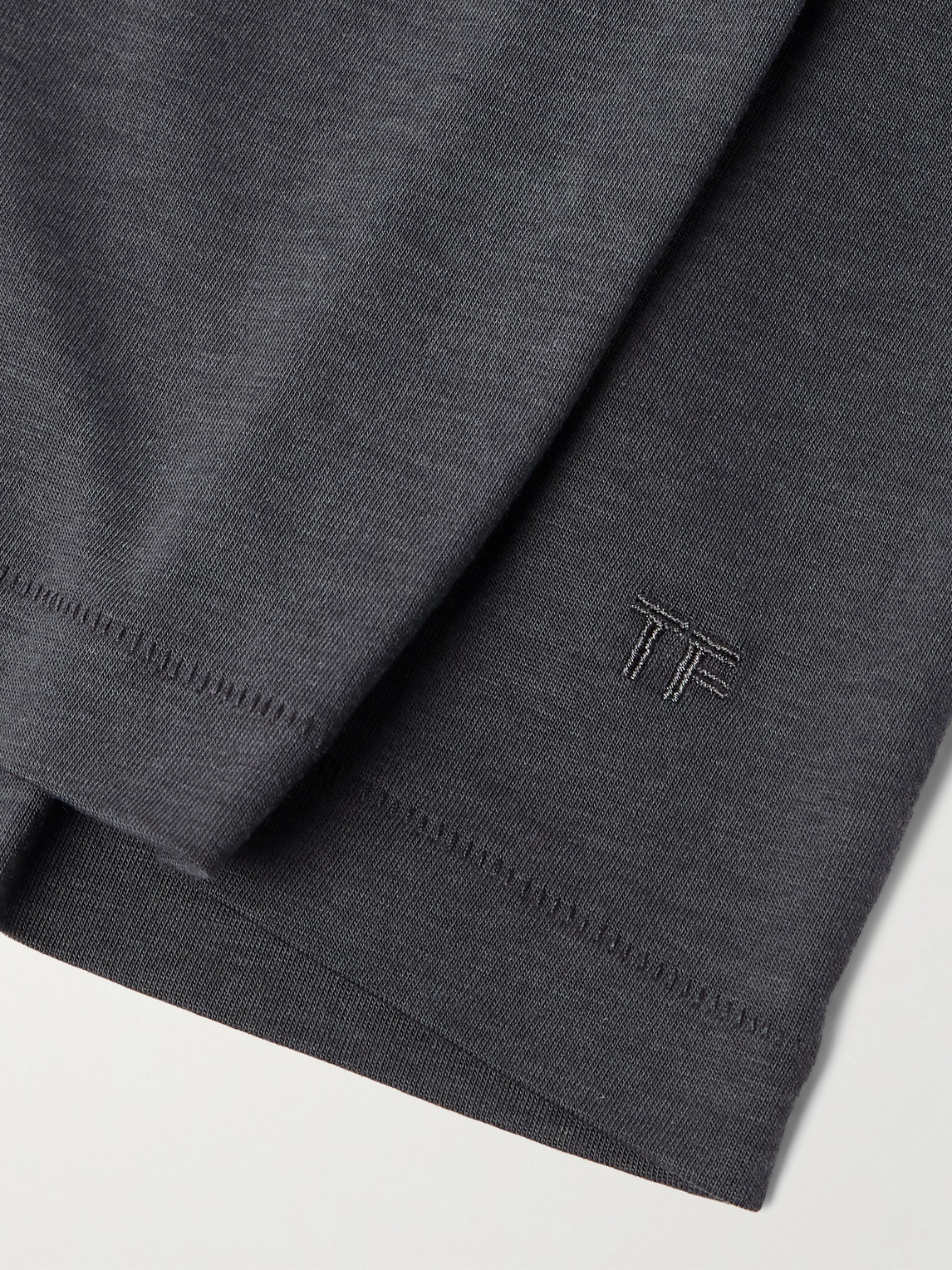 Tom Ford Lyocell And Cotton-blend Jersey T-shirt In Gray