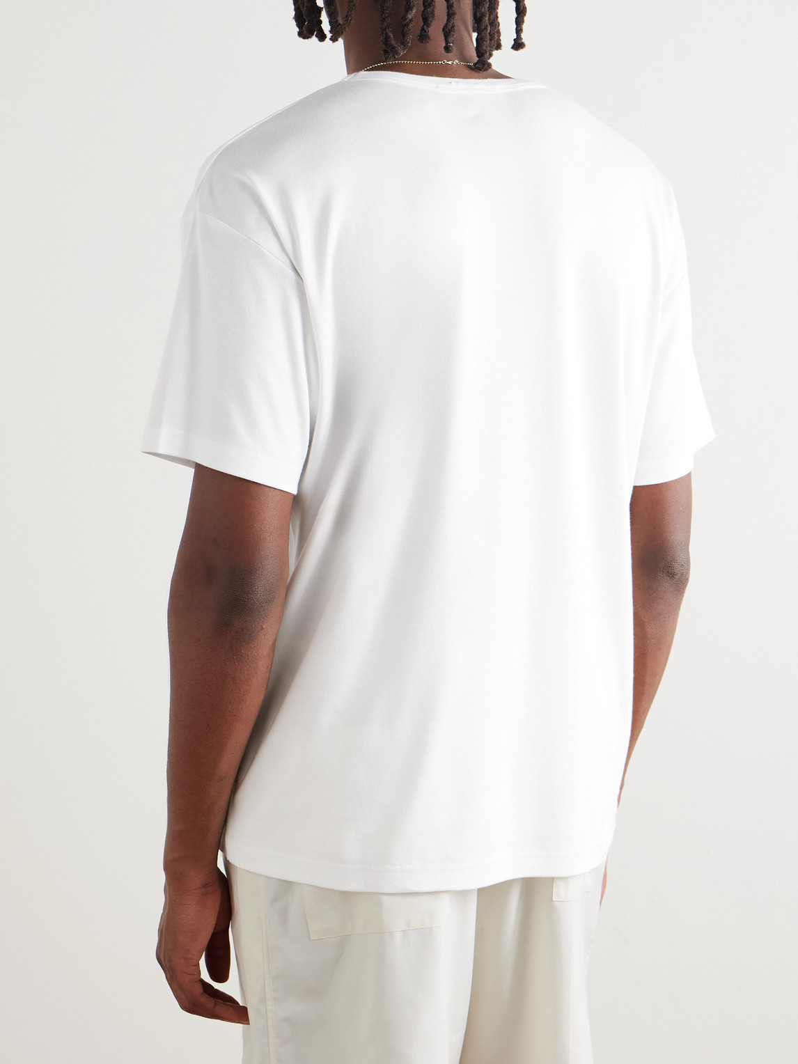 Umit Benan James Cotton-jersey T-shirt In White
