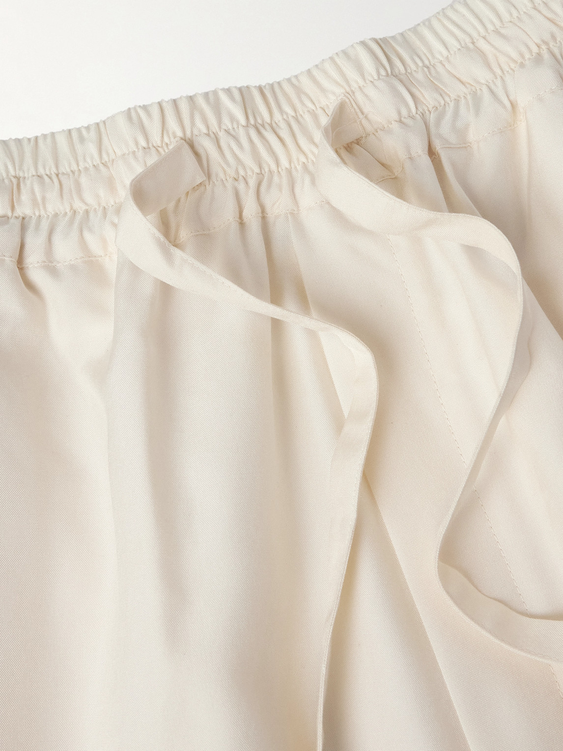 Umit Benan Julian Straight-leg Silk-poplin Shorts In Neutral