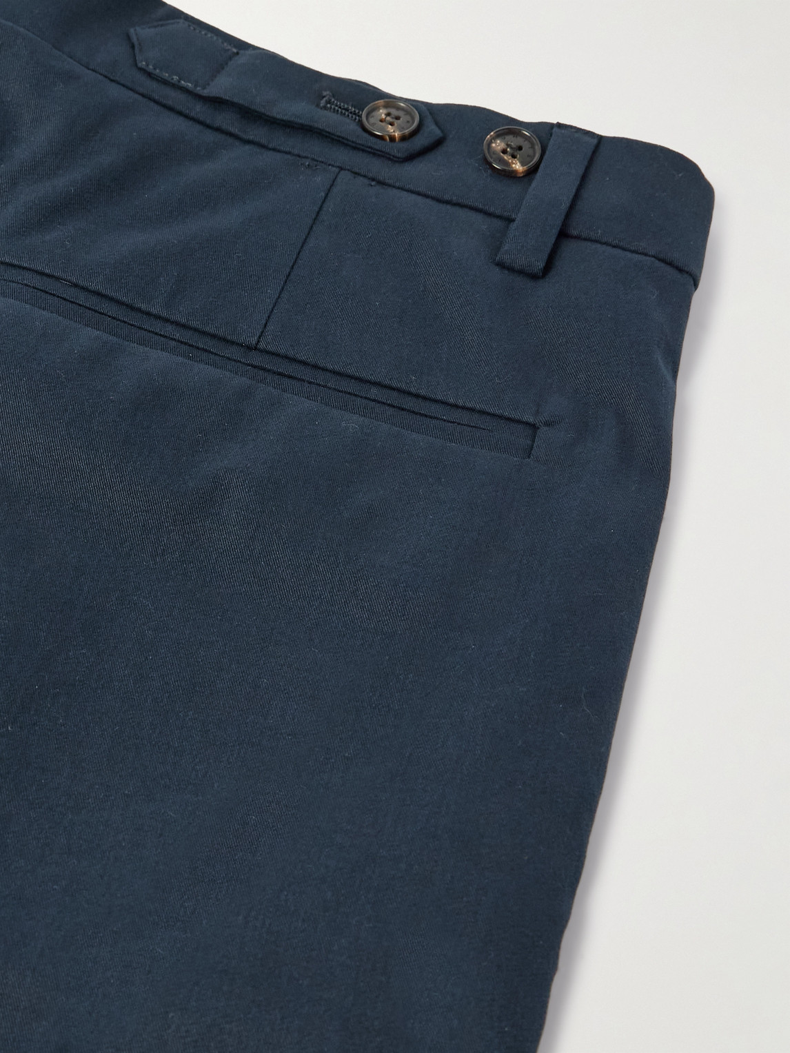 Umit Benan Richard Straight-leg Pleated Cotton-blend Twill Suit Trousers In Blue