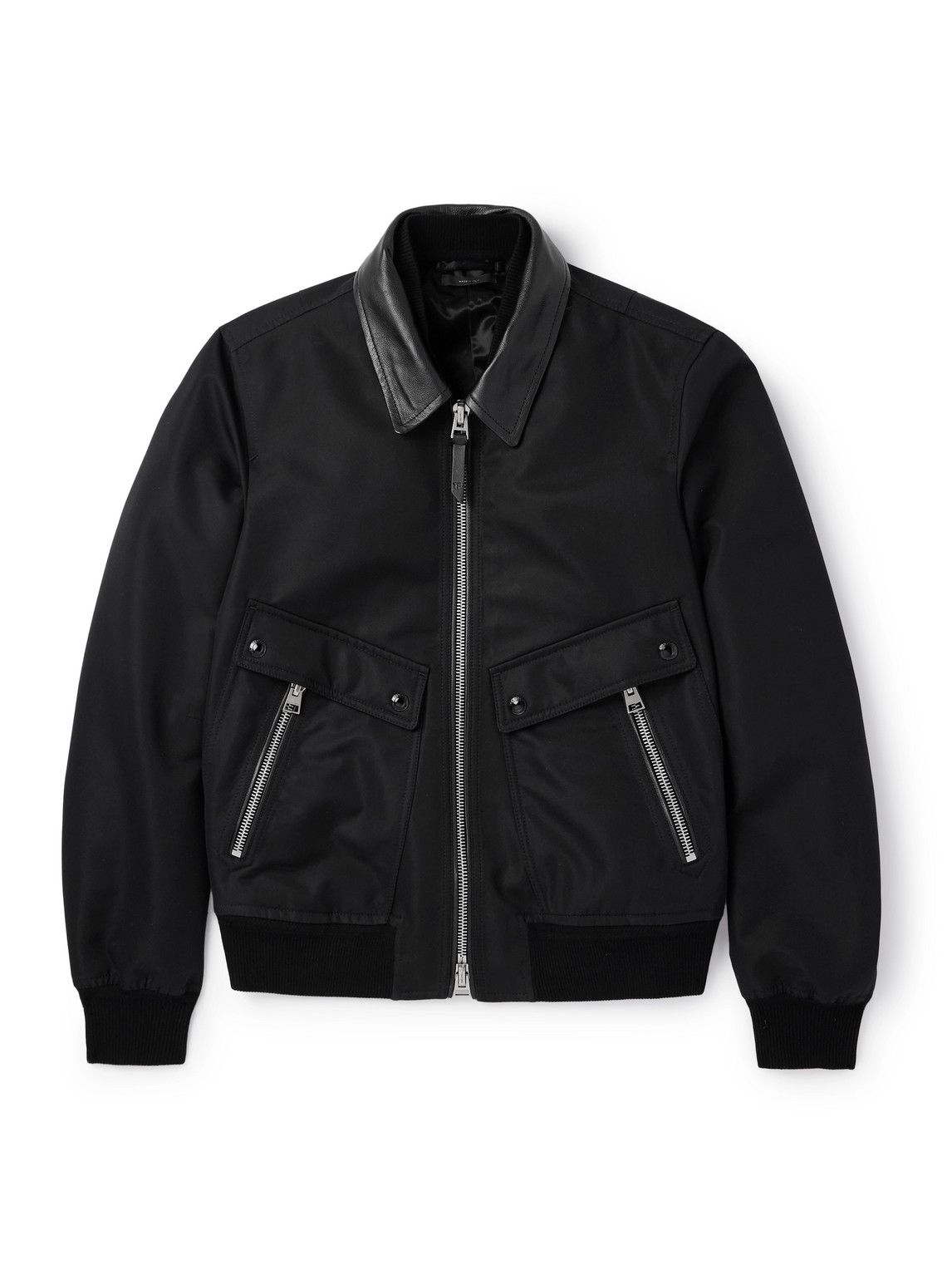 Coated Cotton-Canvas Bomber Jacket