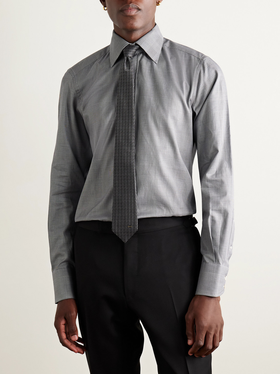 Prince of Wales Checked Cotton-Poplin Shirt — 2