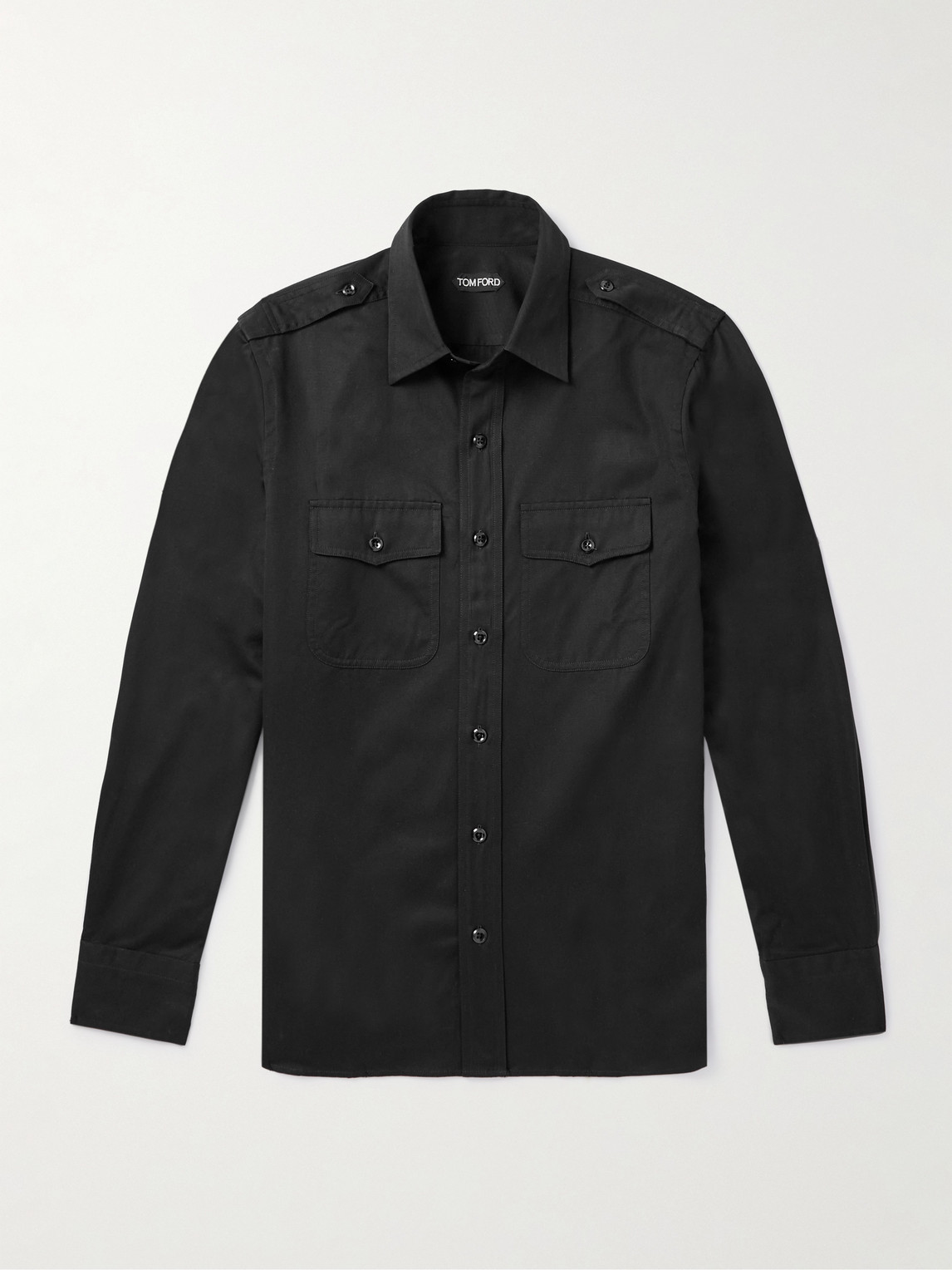 Tom Ford Cotton and Silk-Blend Twill Shirt - Men