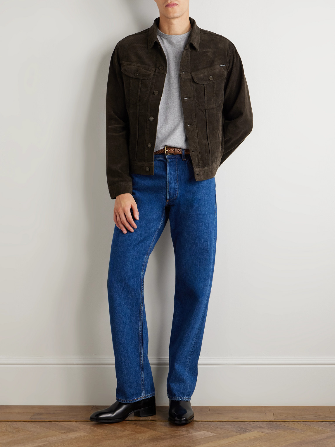 Tom Ford Slim-fit Cotton-blend Corduroy Jacket In Multi
