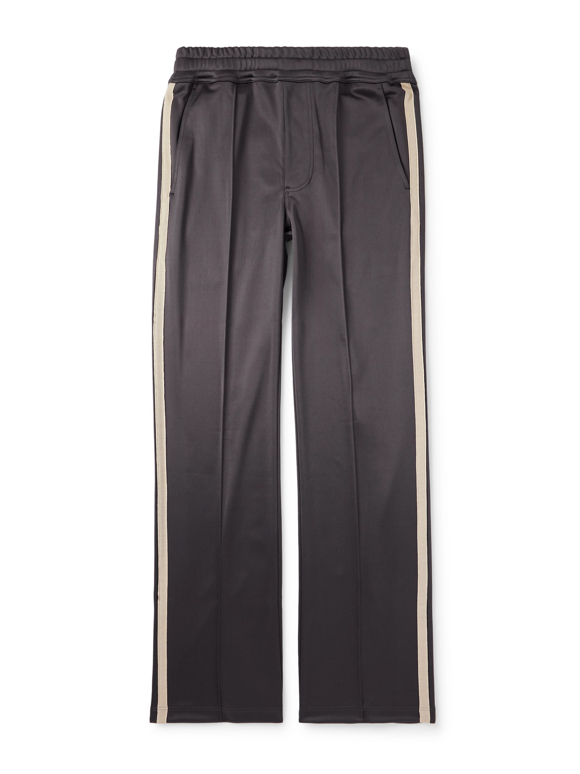 Tom Ford Straight-leg Webbing-trimmed Jersey Track Pants In Brown