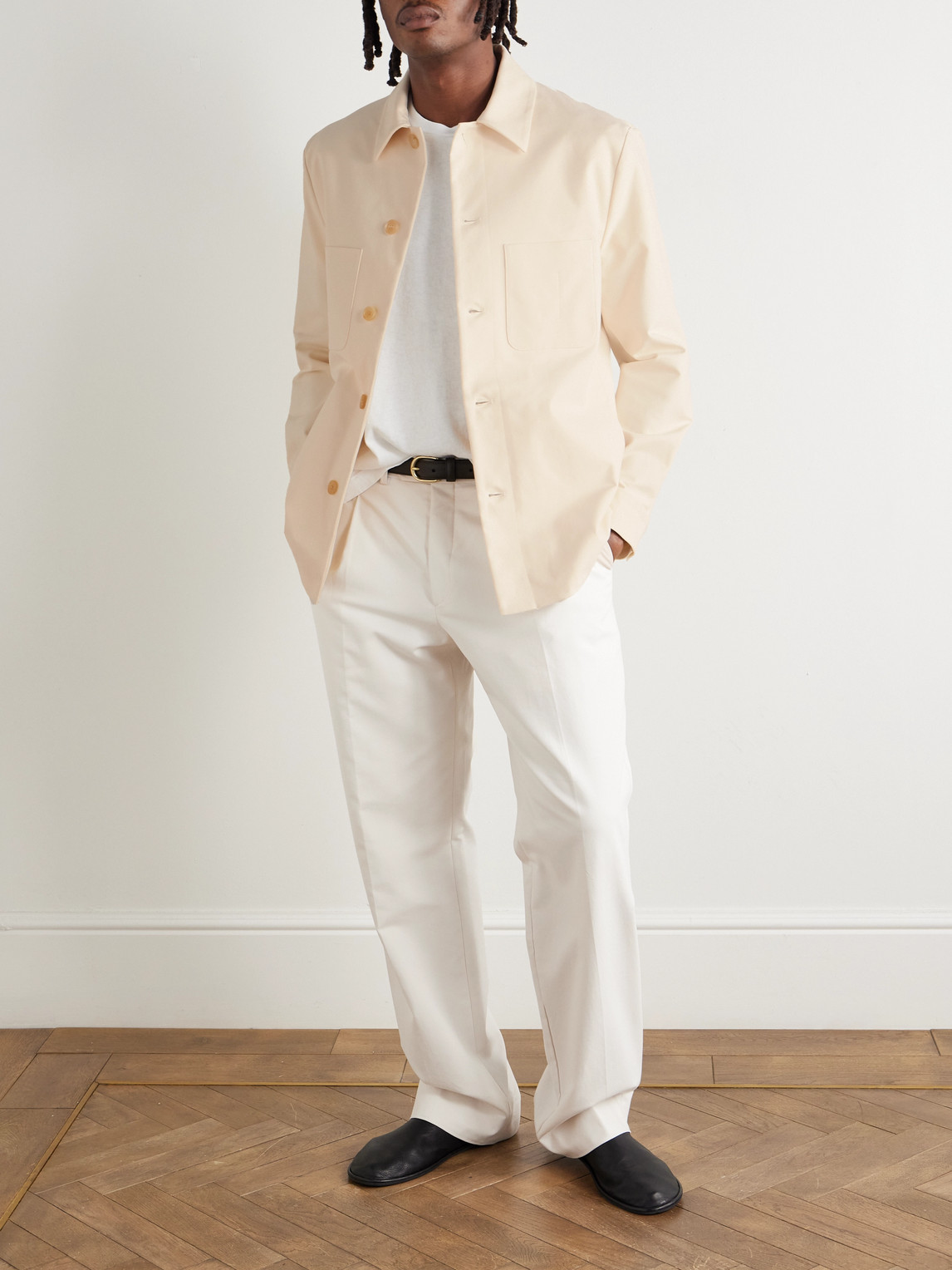 Umit Benan Jerome Cotton-blend Overshirt In White