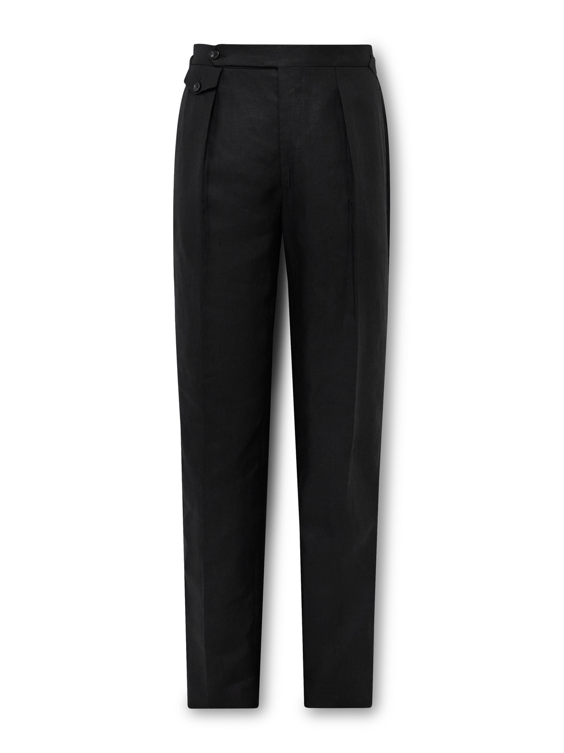Waverly Slim-Fit Straight-Leg Pleated Linen Suit Trousers