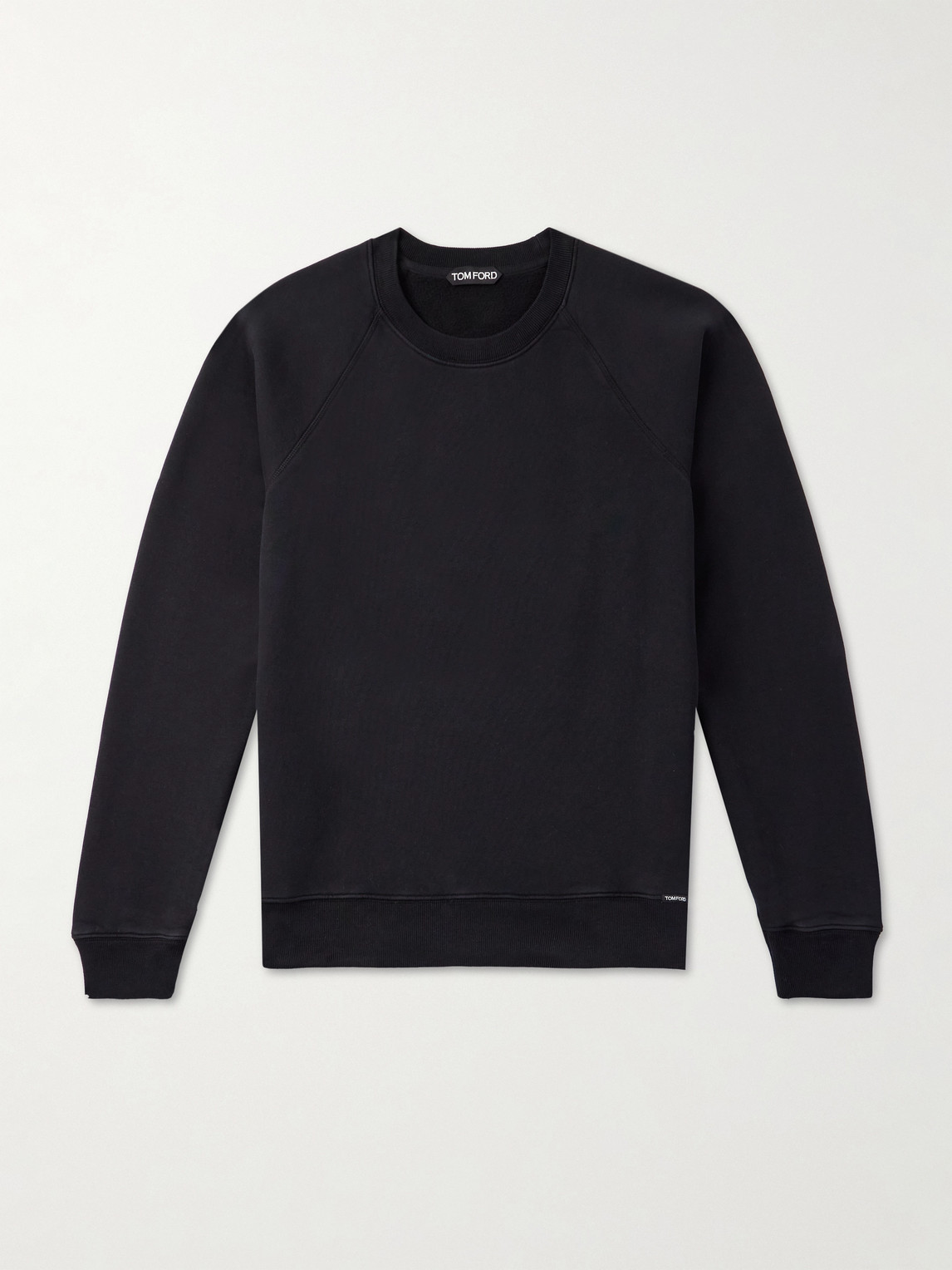 Tom Ford Logo-Appliquéd Garment-Dyed Cotton-Jersey Sweatshirt IT 56