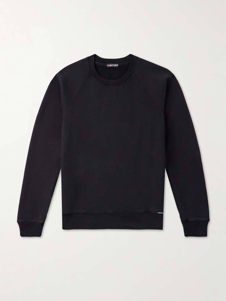 Tom Ford — Logo-Appliquéd Garment-Dyed Cotton-Jersey Sweatshirt