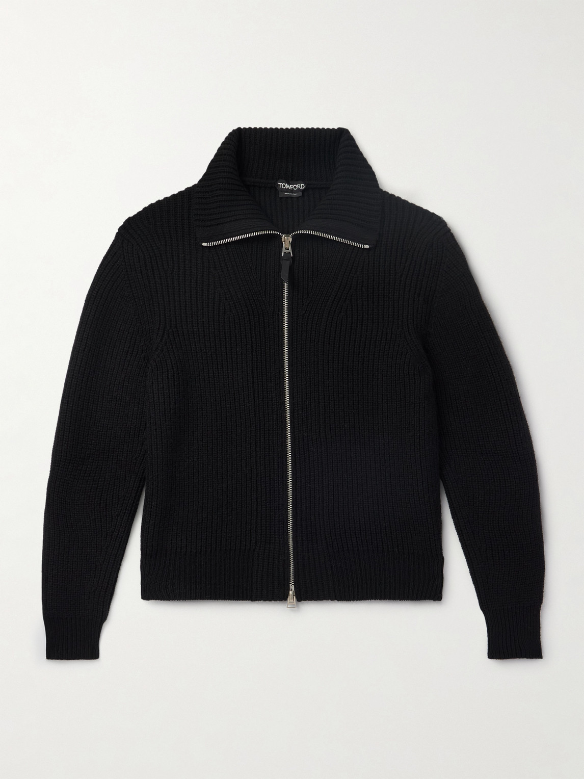 Tom Ford Slim-Fit Ribbed Wool and Mohair-Blend Zip-Up Cardigan - Men
