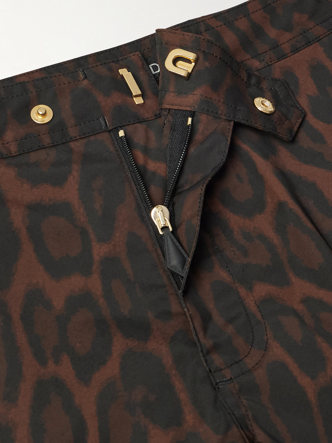 Tom Ford Straight-leg Mid-length Ocelot-print Swim Shorts In Black