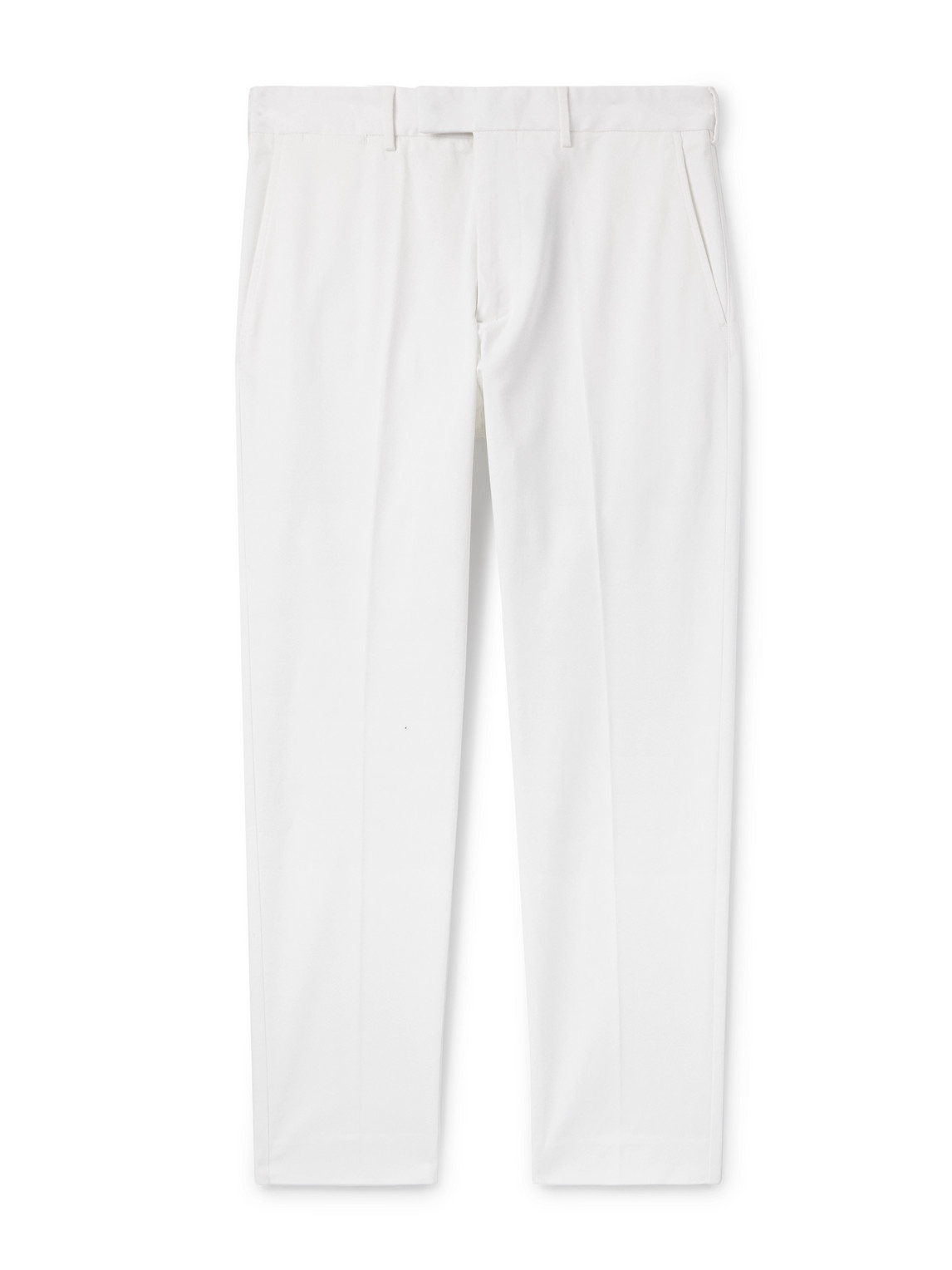 Tom Ford Tapered Cotton-blend Twill Chinos In White