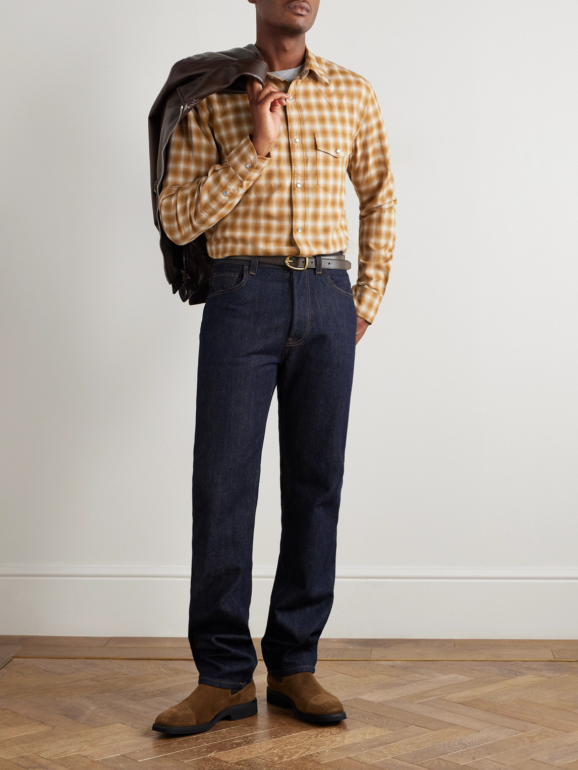 Slim-Fit Checked Cotton-Twill Shirt — 2
