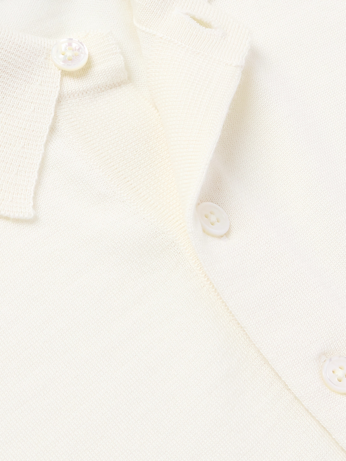 Tom Ford Slim-fit Cashmere And Silk-blend Polo Shirt In Neutral