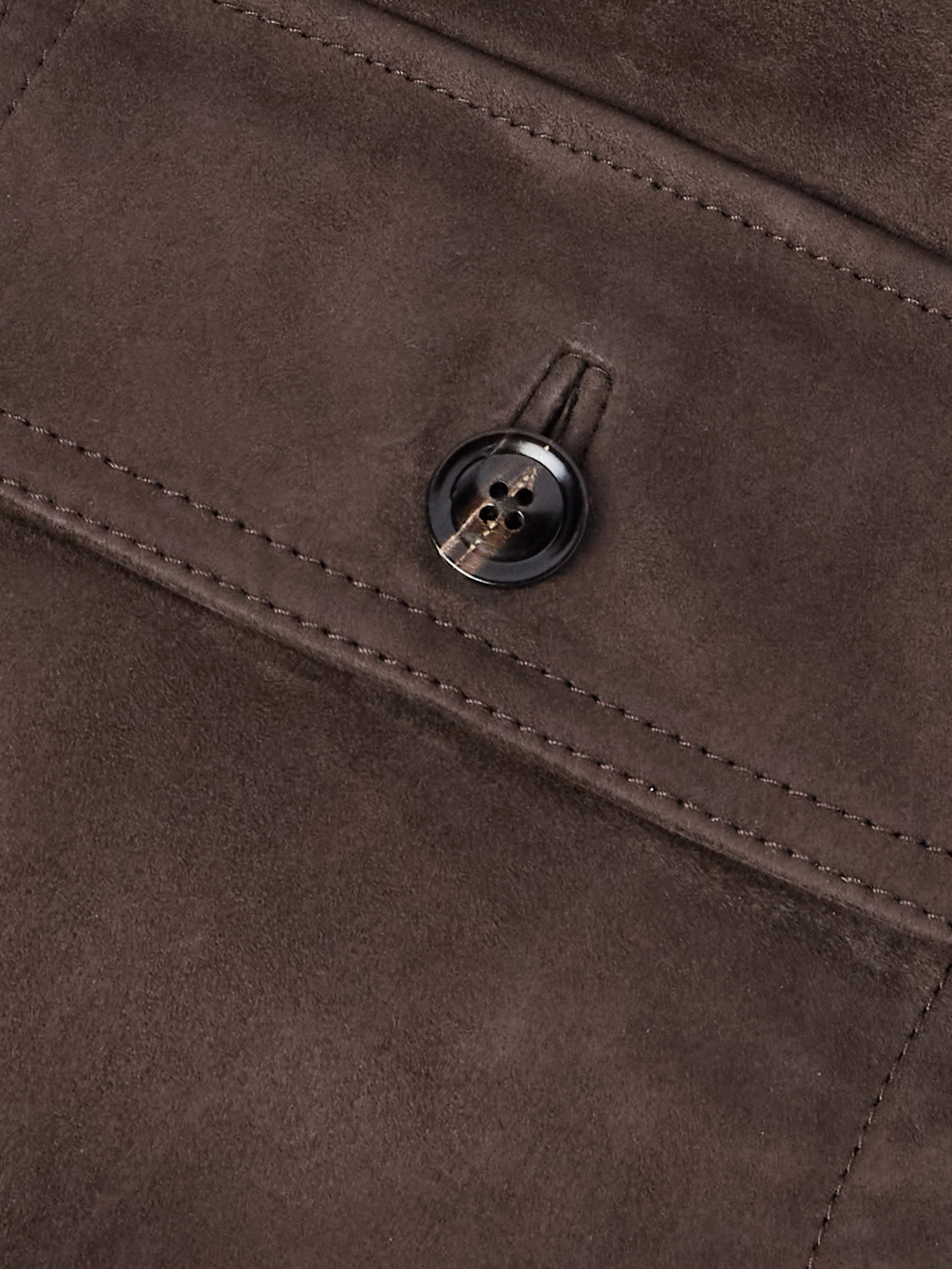 Tom Ford Ribbed Merino Wool And Suede Jacket In Brown