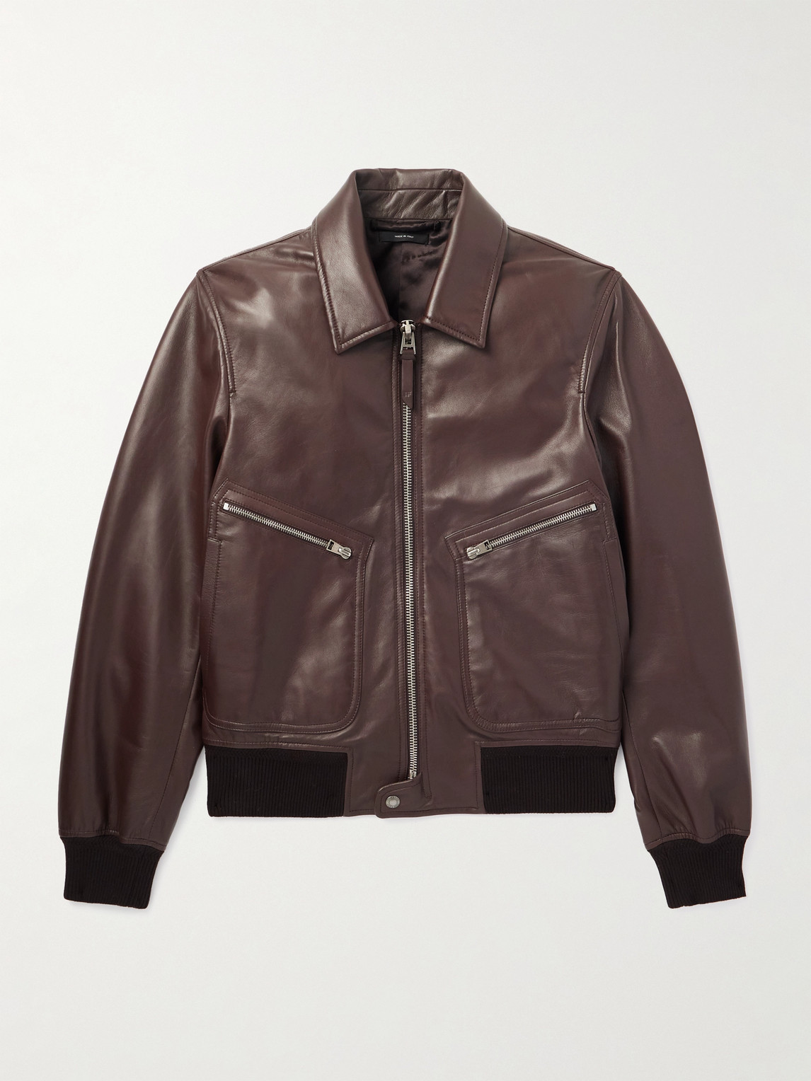 Tom Ford Leather Zip-Up Jacket - Men