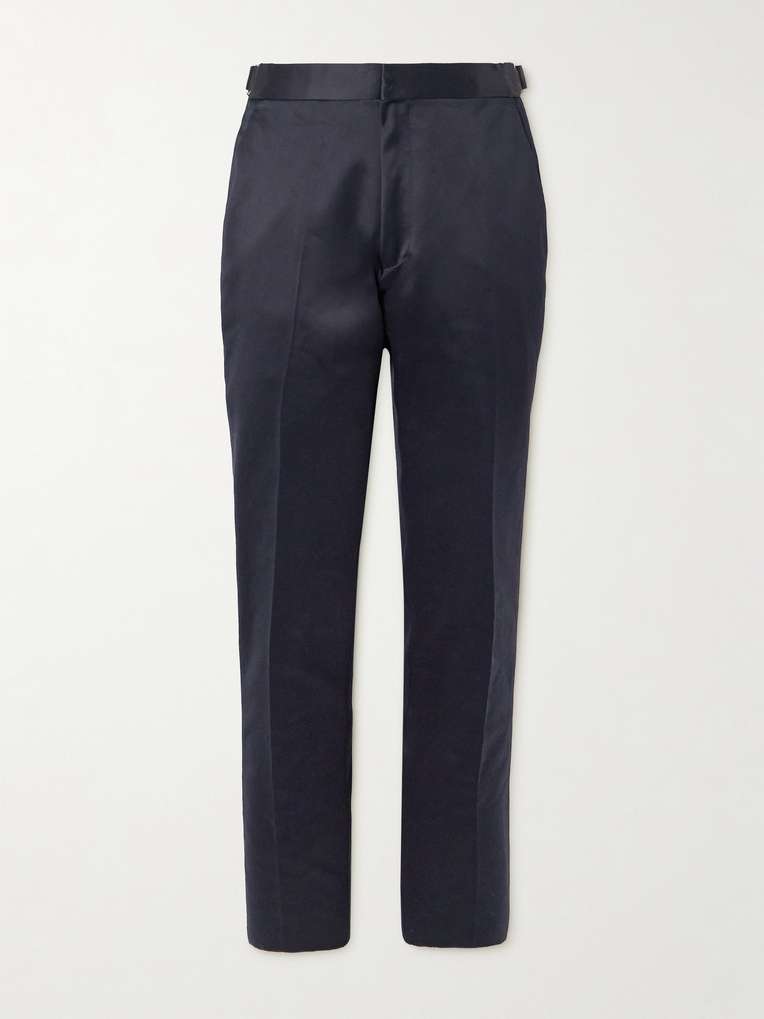 Tom Ford — Dyllan Straight-Leg Cotton-Satin Trousers