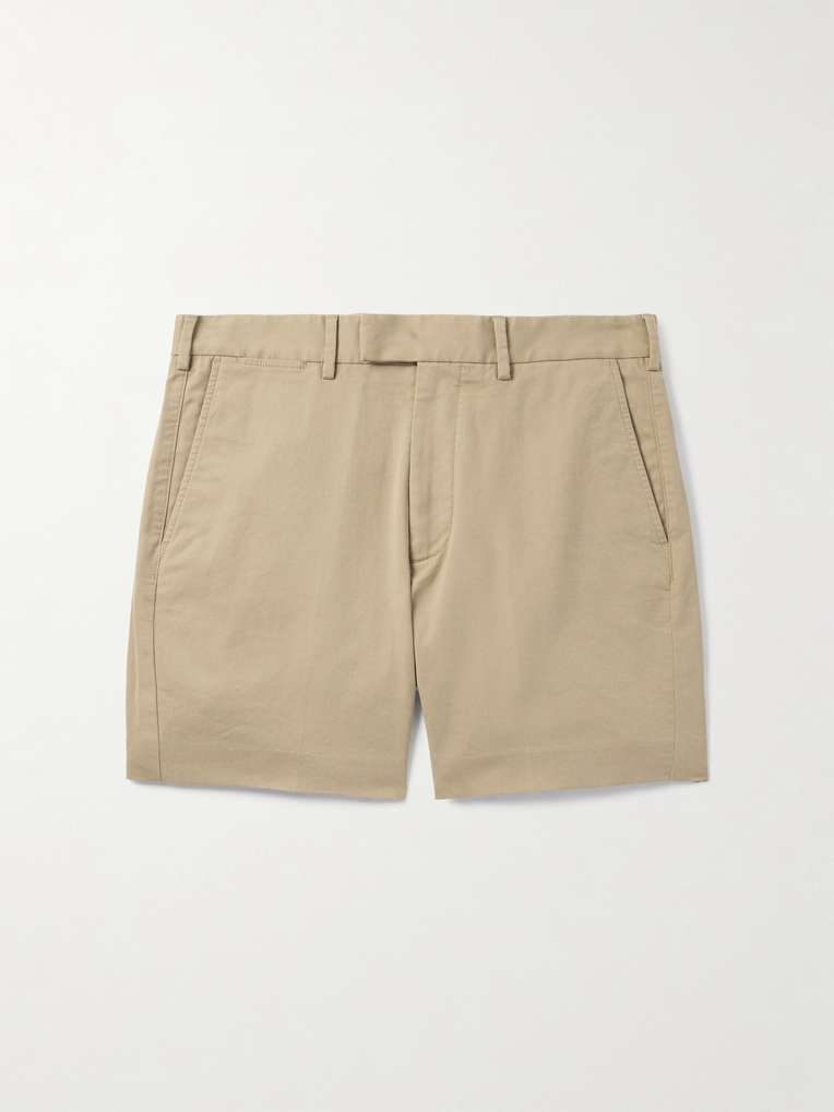Tom Ford — Straight-Leg Pleated Stretch-Cotton Twill Shorts