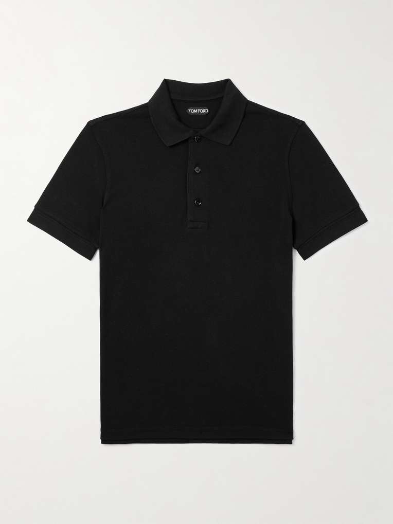 Tom Ford — Slim-Fit Lyocell and Cotton-Blend Piqué Polo Shirt