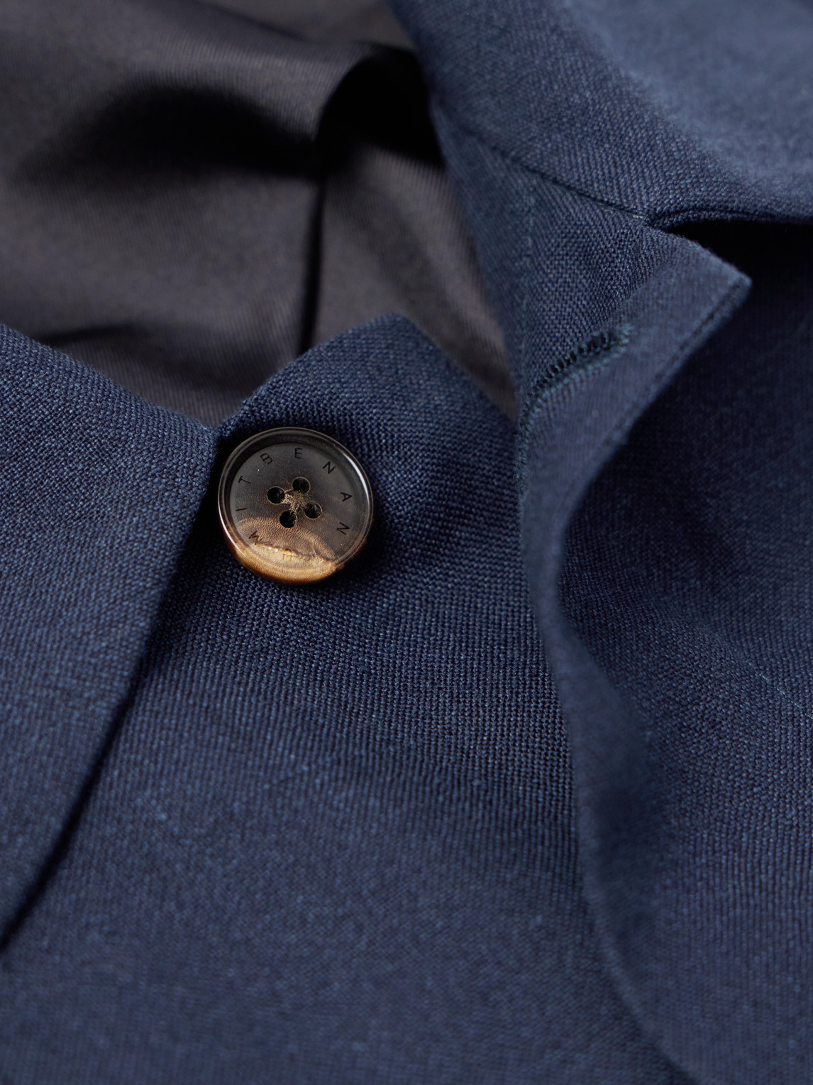 Umit Benan Jerome Linen And Wool-blend Overshirt In Blue