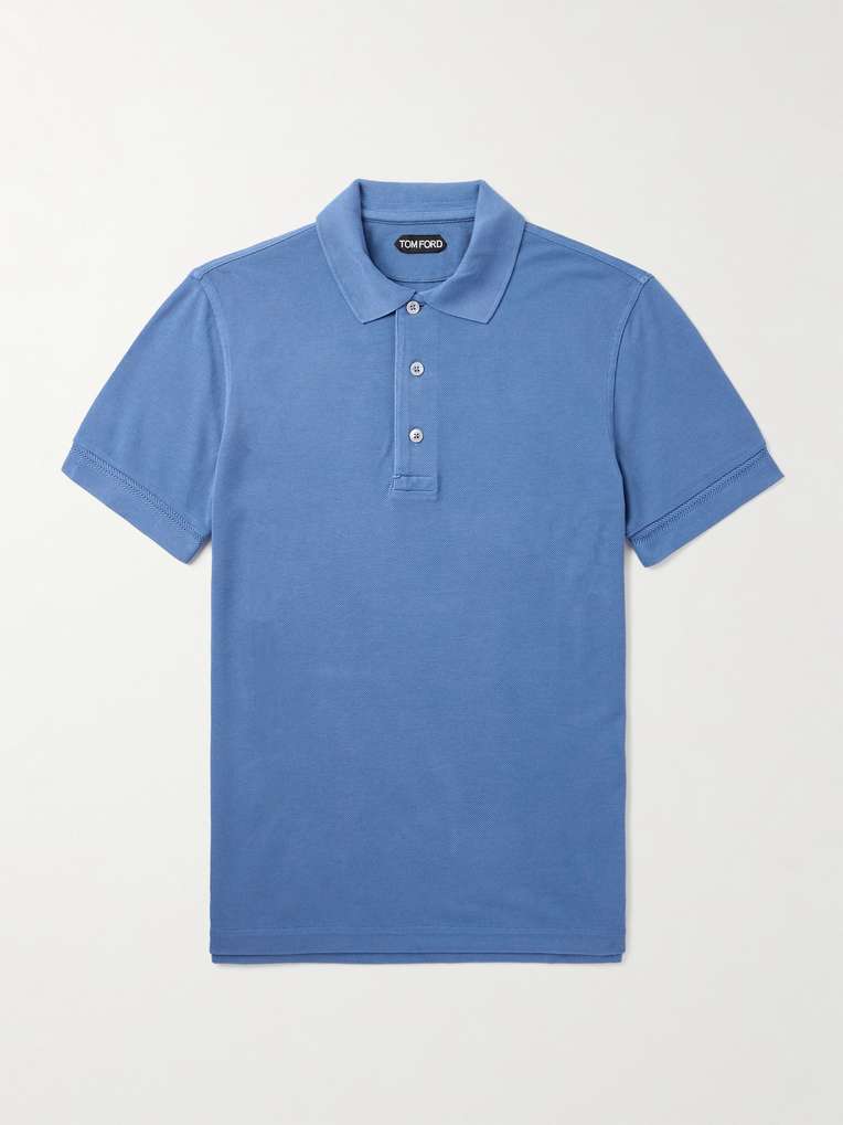Tom Ford — Slim-Fit Lyocell and Cotton-Blend Piqué Polo Shirt