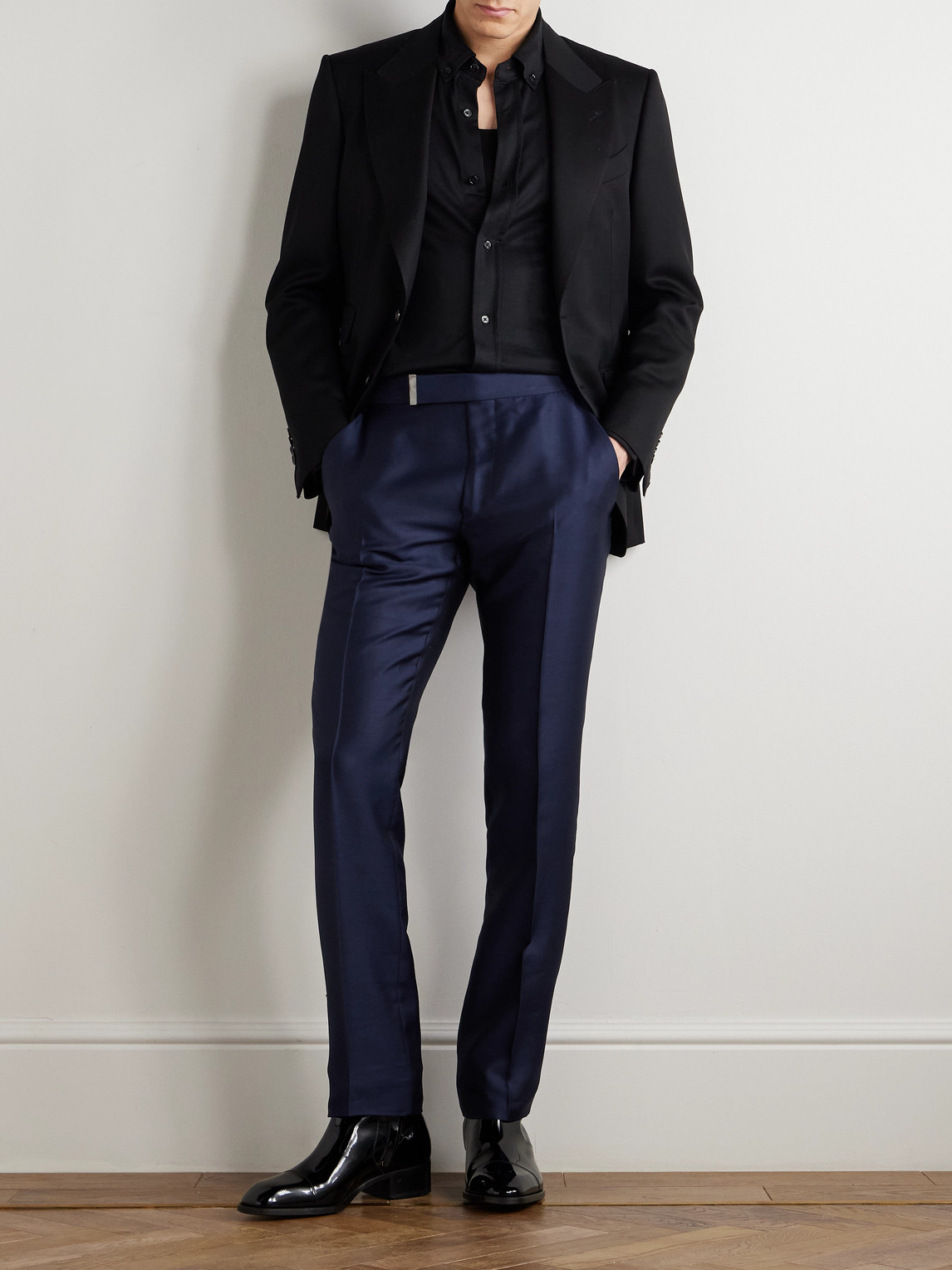 Dyllan Straight-Leg Wool, Mohair and Silk-Blend Twill Trousers — 2