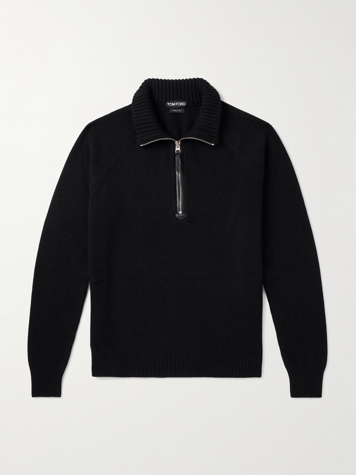 Tom Ford Wool and Cashmere-Blend Half-Zip Rollneck Sweater - Men