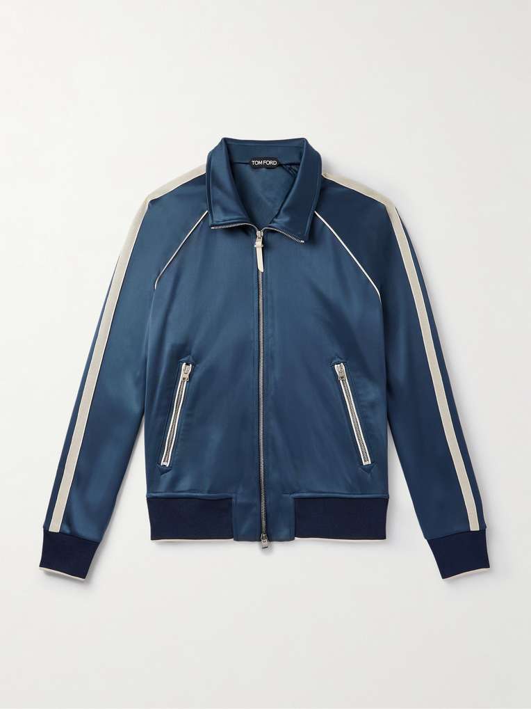 Tom Ford — Striped Tech-Jersey Track Jacket