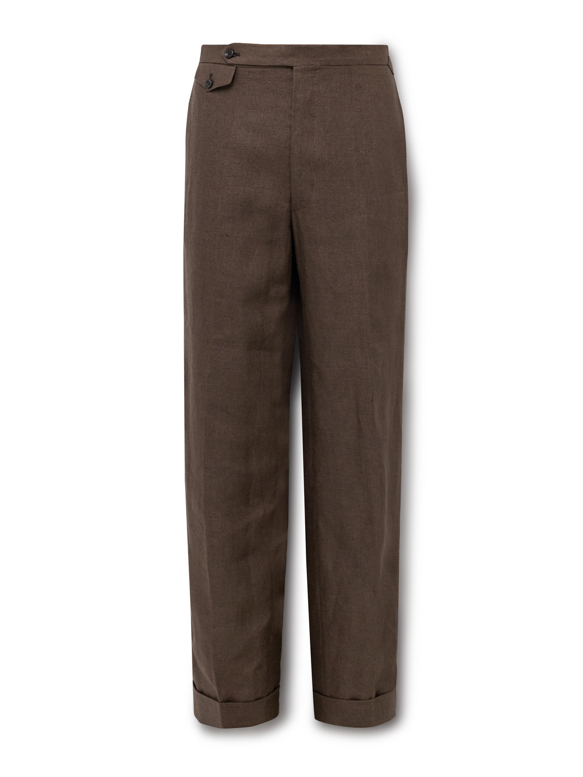 Waverly Slim-Fit Straight-Leg Linen Suit Trousers
