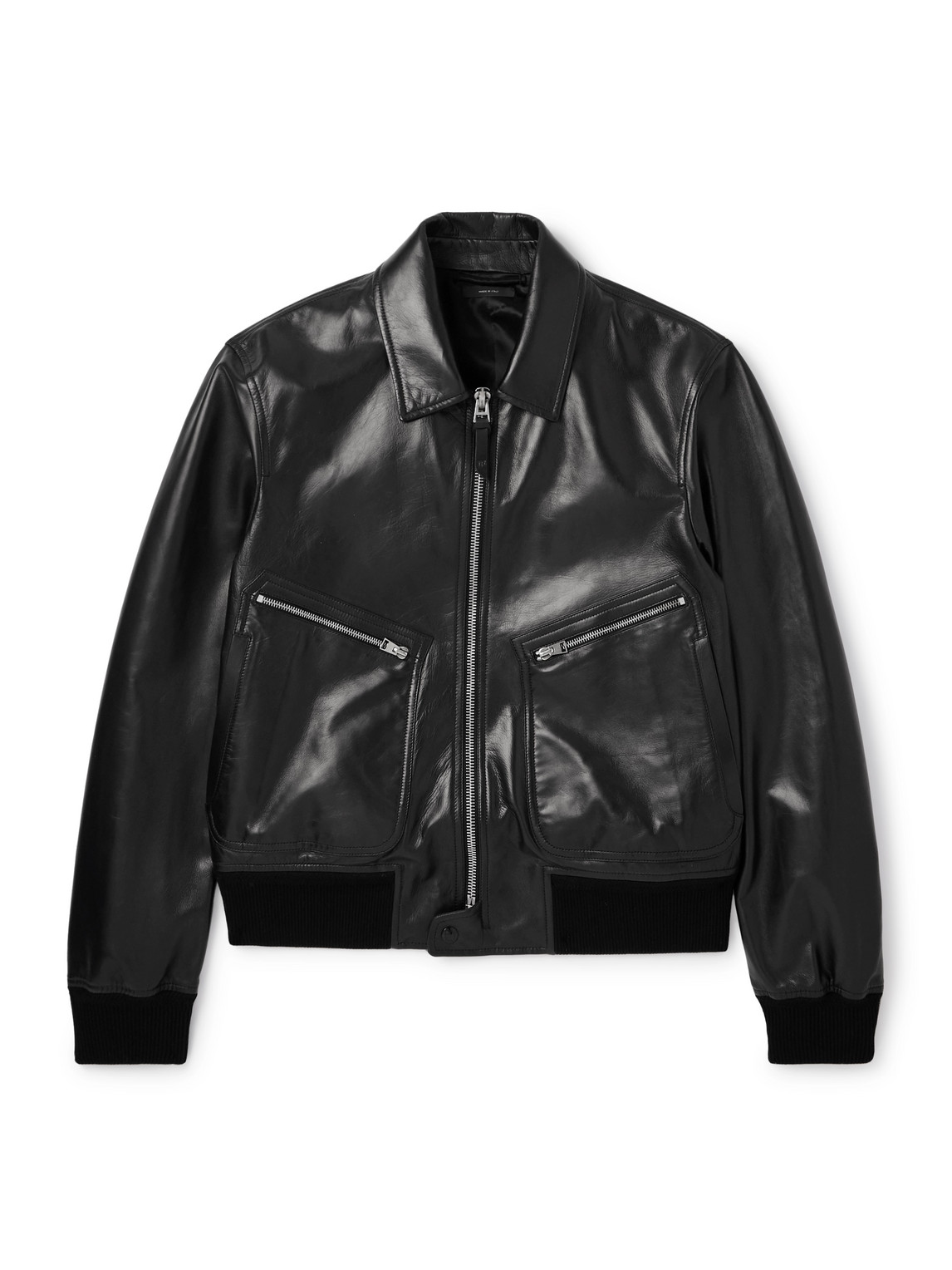 Leather Zip-Up Jacket