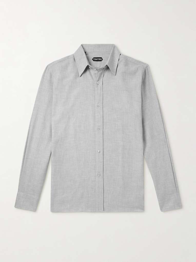 Tom Ford — Slim-Fit Cotton and Cashmere-Blend Shirt
