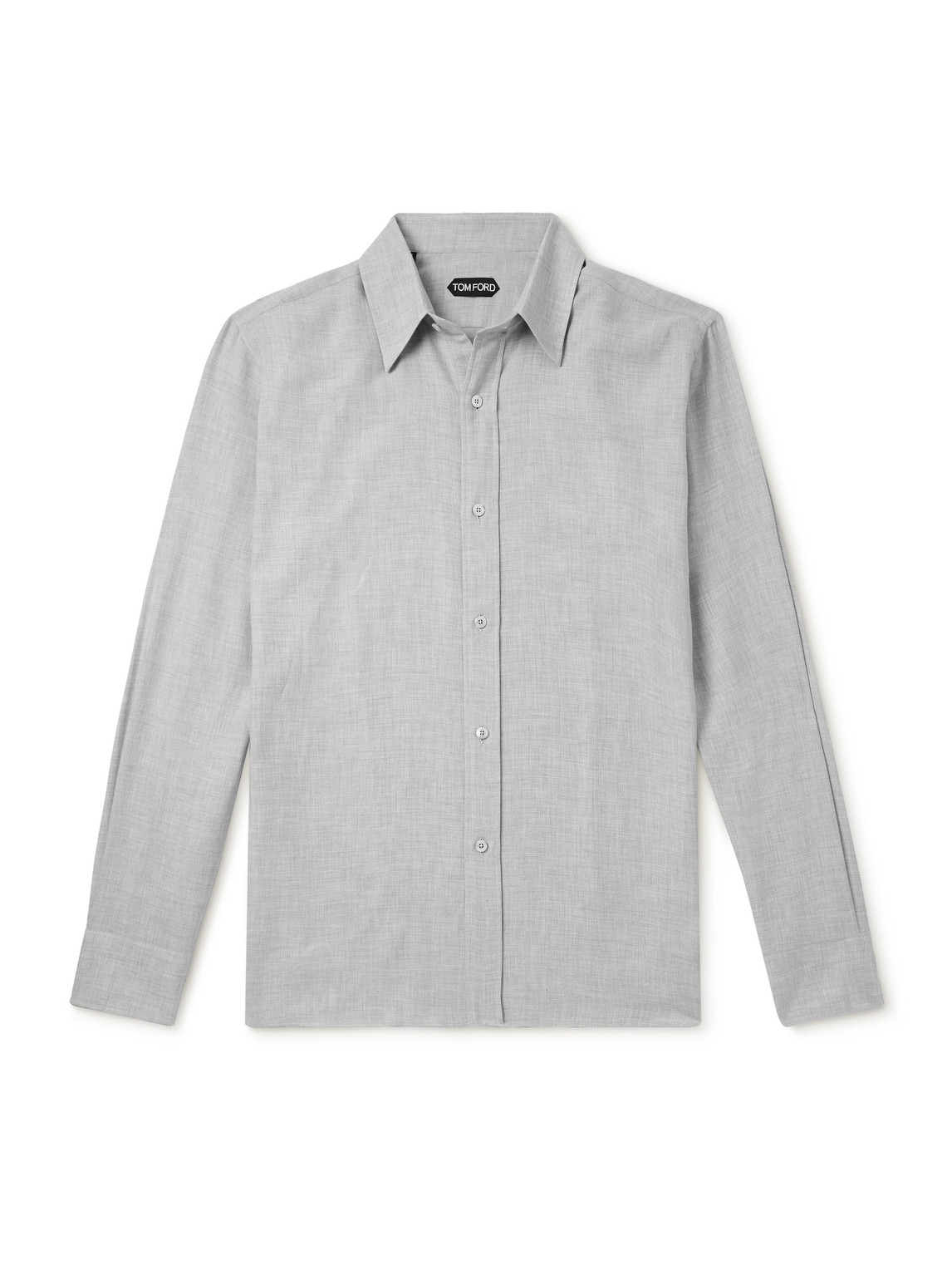 Tom Ford Slim-fit Cotton And Cashmere-blend Shirt